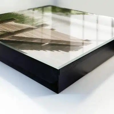 Wall mounted key box Lake peace surrounded by greenery