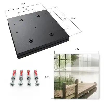 Wall mounted key box Lake peace surrounded by greenery