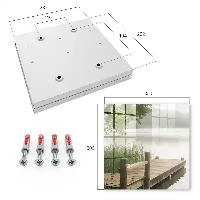 Wall mounted key box Lake peace surrounded by greenery