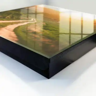Wall mounted key cabinet A picturesque landscape with green fields