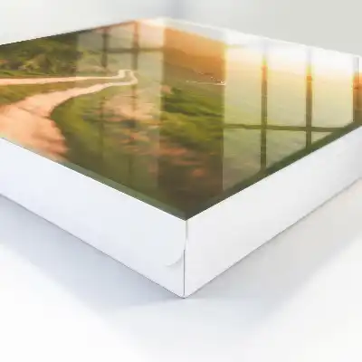 Wall mounted key cabinet A picturesque landscape with green fields