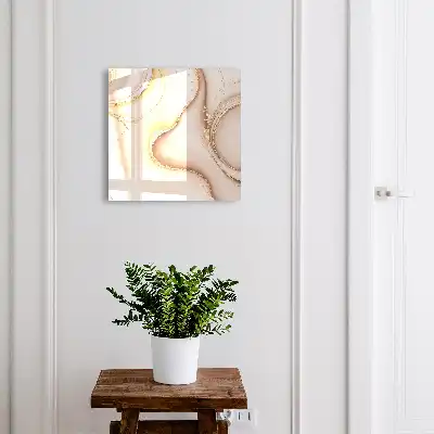 Key cabinet Beige waves brown gray