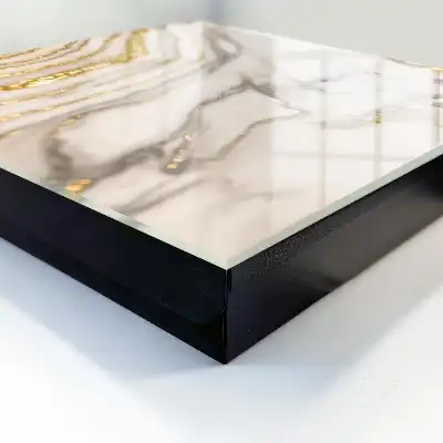 Key box for home Marble veins with yellow lines