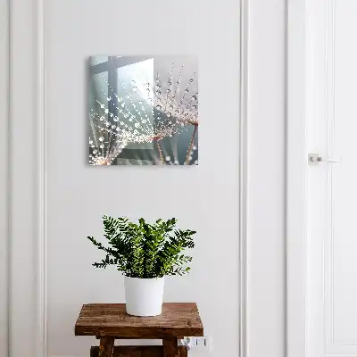 Wall mounted key cabinet Drops of water in the grass threads