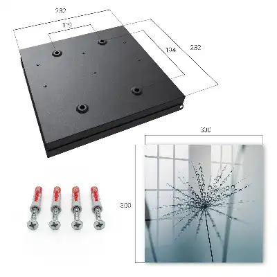 Key cabinet Dandelion and graceful water drops