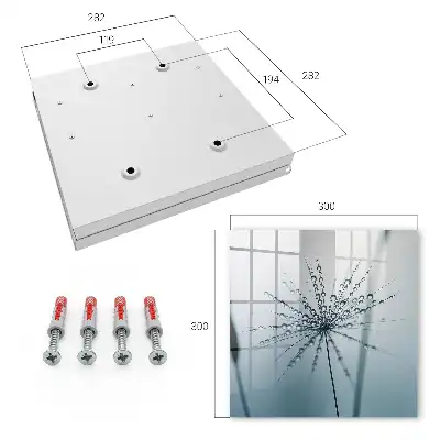 Key cabinet Dandelion and graceful water drops