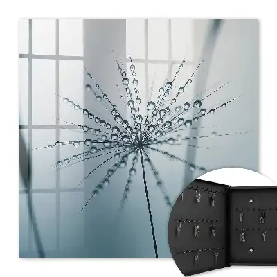 Key cabinet Dandelion and graceful water drops