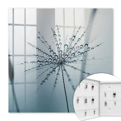 Key cabinet Dandelion and graceful water drops