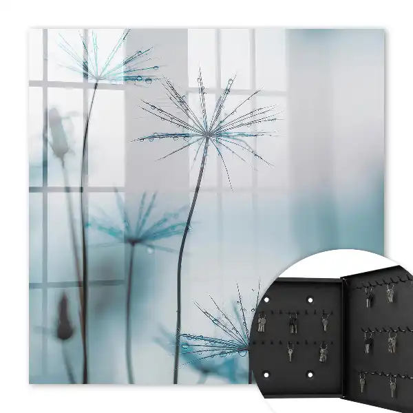Wall mounted key box Dandelions and dew details nature
