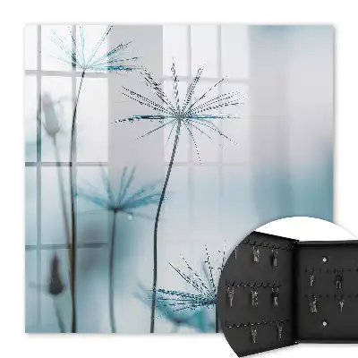 Wall mounted key box Dandelions and dew details nature