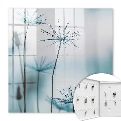 Wall mounted key box Dandelions and dew details nature