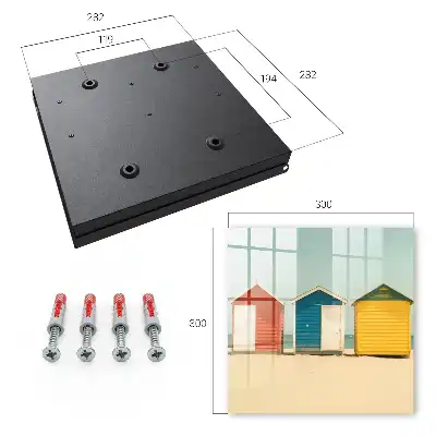 Key box for home Colorful houses with the sea in the background