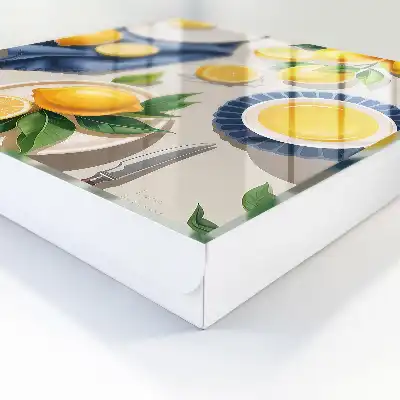 Decorative key box Lemon table in elegant porcelain