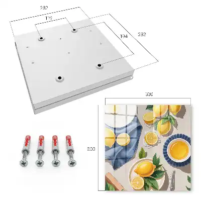 Decorative key box Lemon table in elegant porcelain