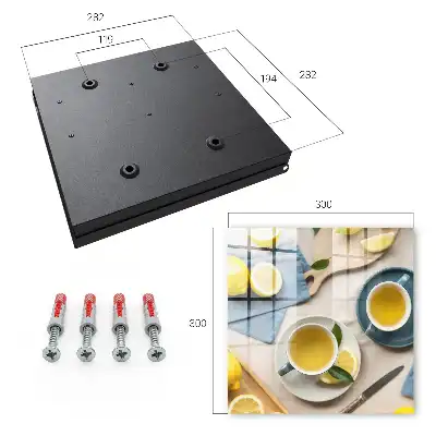 Wall mounted key cabinet Lemon morning with blue background