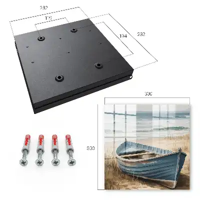 Decorative key box Beach boat seashore