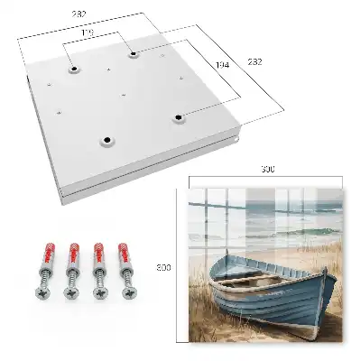 Decorative key box Beach boat seashore