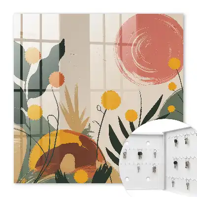 Wall mounted key cabinet Colorful energy, pleasant aura