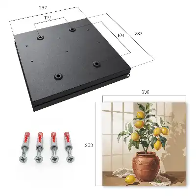 Wall mounted key box Lemon tree warm background
