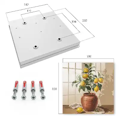 Wall mounted key box Lemon tree warm background