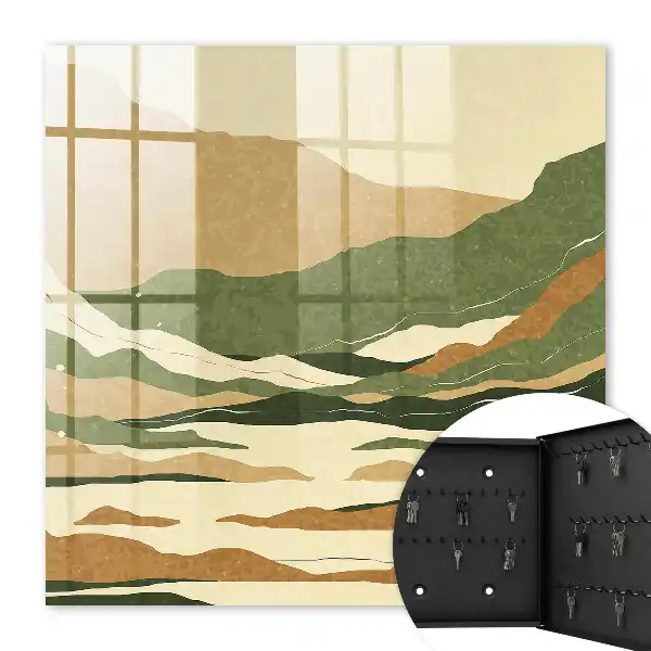 Key box for home Mountain peace in colors