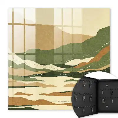 Key box for home Mountain peace in colors