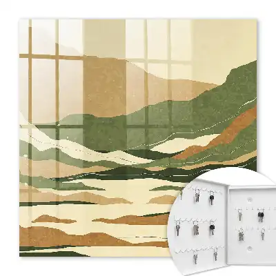 Key box for home Mountain peace in colors