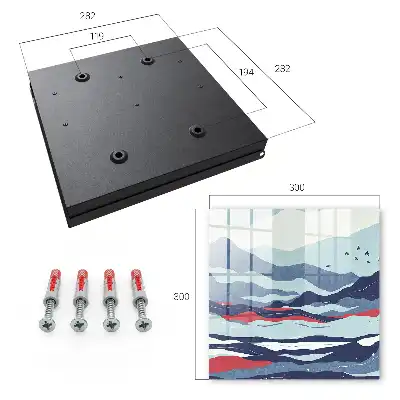 Decorative key box Blue waves of red