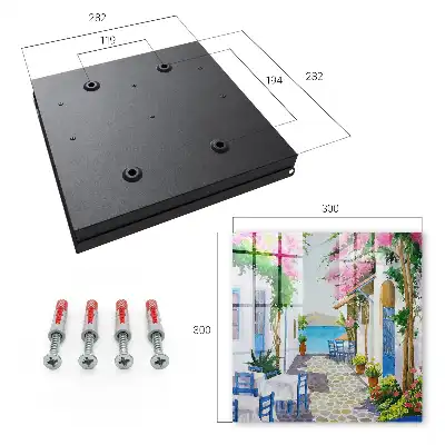 Wall mounted key cabinet Mediterranean beauty full of flowers