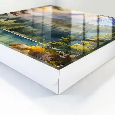 Key box for home Mountain landscape of lakes and forests