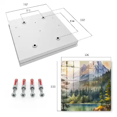 Key box for home Mountain landscape of lakes and forests