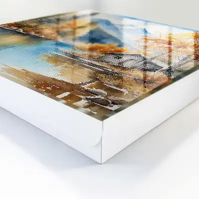 Decorative key box Mountain autumn with mountains and river