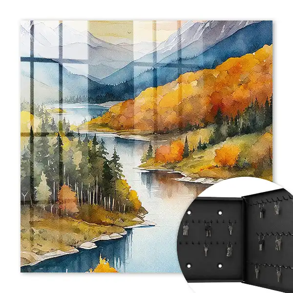 Key box for home Mountain autumn in a forest with mountains