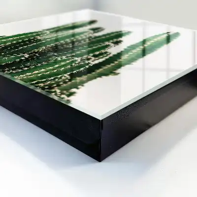 Wall mounted key box Green cacti in a modern style
