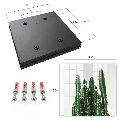 Wall mounted key box Green cacti in a modern style