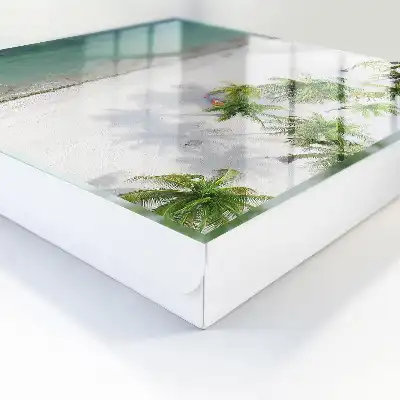 Wall mounted key cabinet Tropical blue water beach