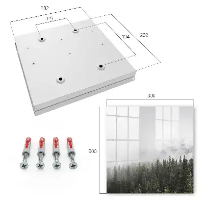 Key box for home Foggy pines highlighted with greenery