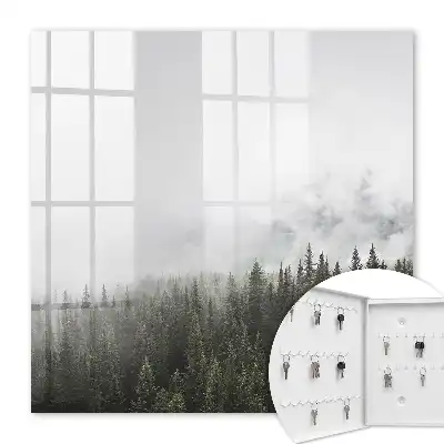 Key box for home Foggy pines highlighted with greenery