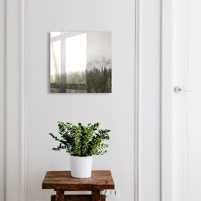 Key box for home Foggy pines highlighted with greenery