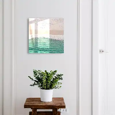 Decorative key box Summer beach with sand and waves