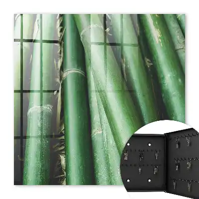 Wall mounted key box The green peace of bamboo stalks