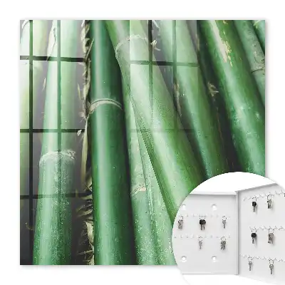 Wall mounted key box The green peace of bamboo stalks