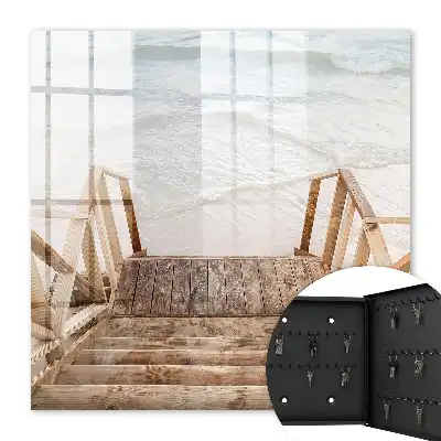 Wall mounted key cabinet Beach, peace and quiet on the shore
