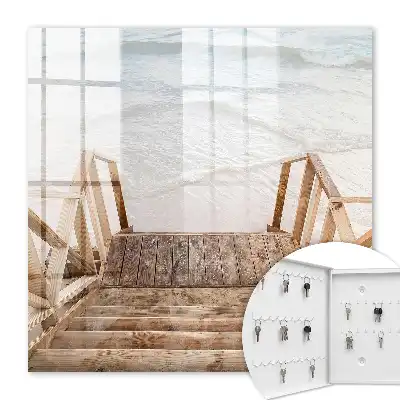 Wall mounted key cabinet Beach, peace and quiet on the shore