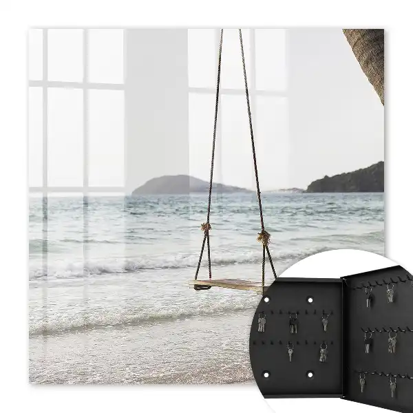 Wall mounted key box Beach idyll by the sea