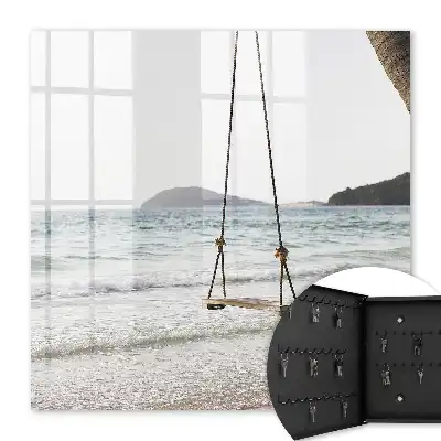 Wall mounted key box Beach idyll by the sea