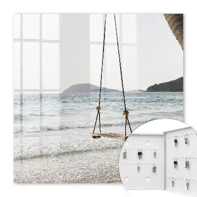 Wall mounted key box Beach idyll by the sea