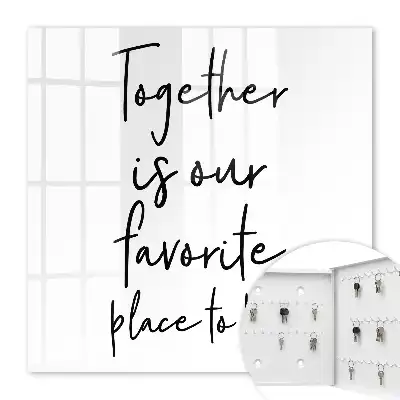 Together Is Our Favorite Place to Be Wall-Mounted Key Box