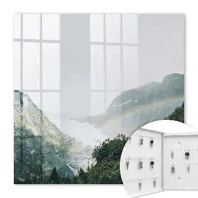 Decorative key box Rainbow mountains full of freshness