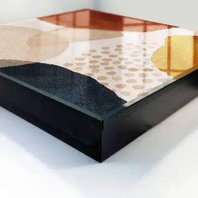 Key cabinet Abstract spots of warm shades